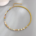 Fashion Rice Bead Necklace Chain Wave