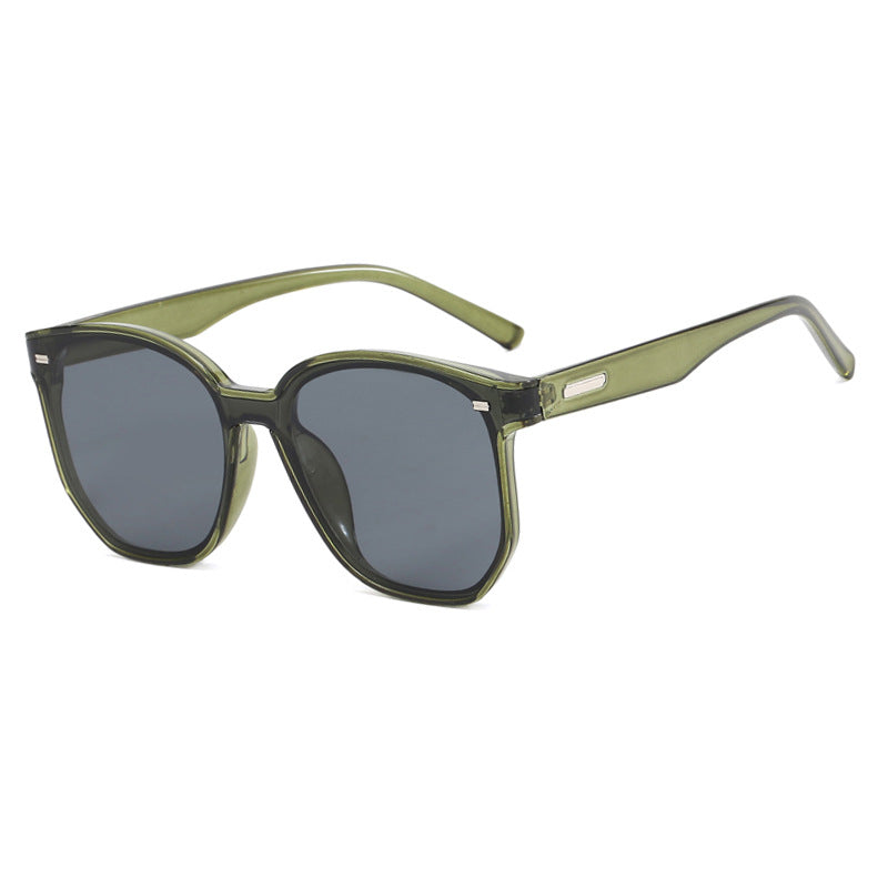 Curved piece retro new sunglasses for women, with a high-end feel, UV resistant sunglasses