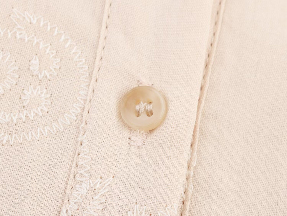 Women Clothing Summer Office Sleeveless Hollow Out Cutout Embroidery Short Dress