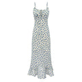 Summer Women Clothing French Romantic Atmosphere Seaside Vacation Printed Maxi Dress Slim Strap Dress