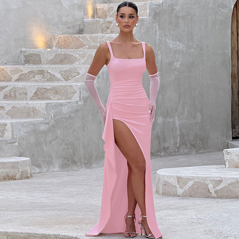Women's Evening Dress Long Dress Fashion Sexy Strap Backless High Slit Dress