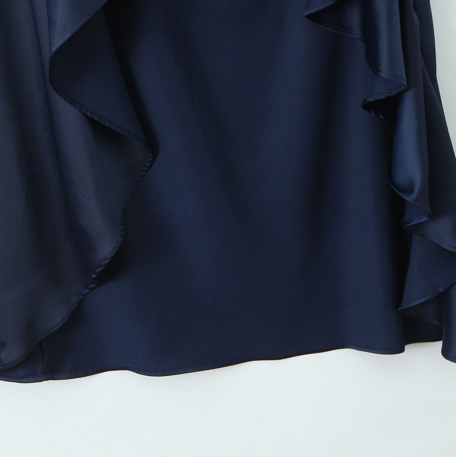 Irregular Asymmetric Slash Neckline Bodycon Dress
