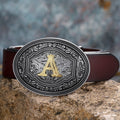 Tang Grass Pattern Letter A-Z Belt Buckle Head