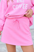 Everyday Ease Bright Pink Fleece Skort