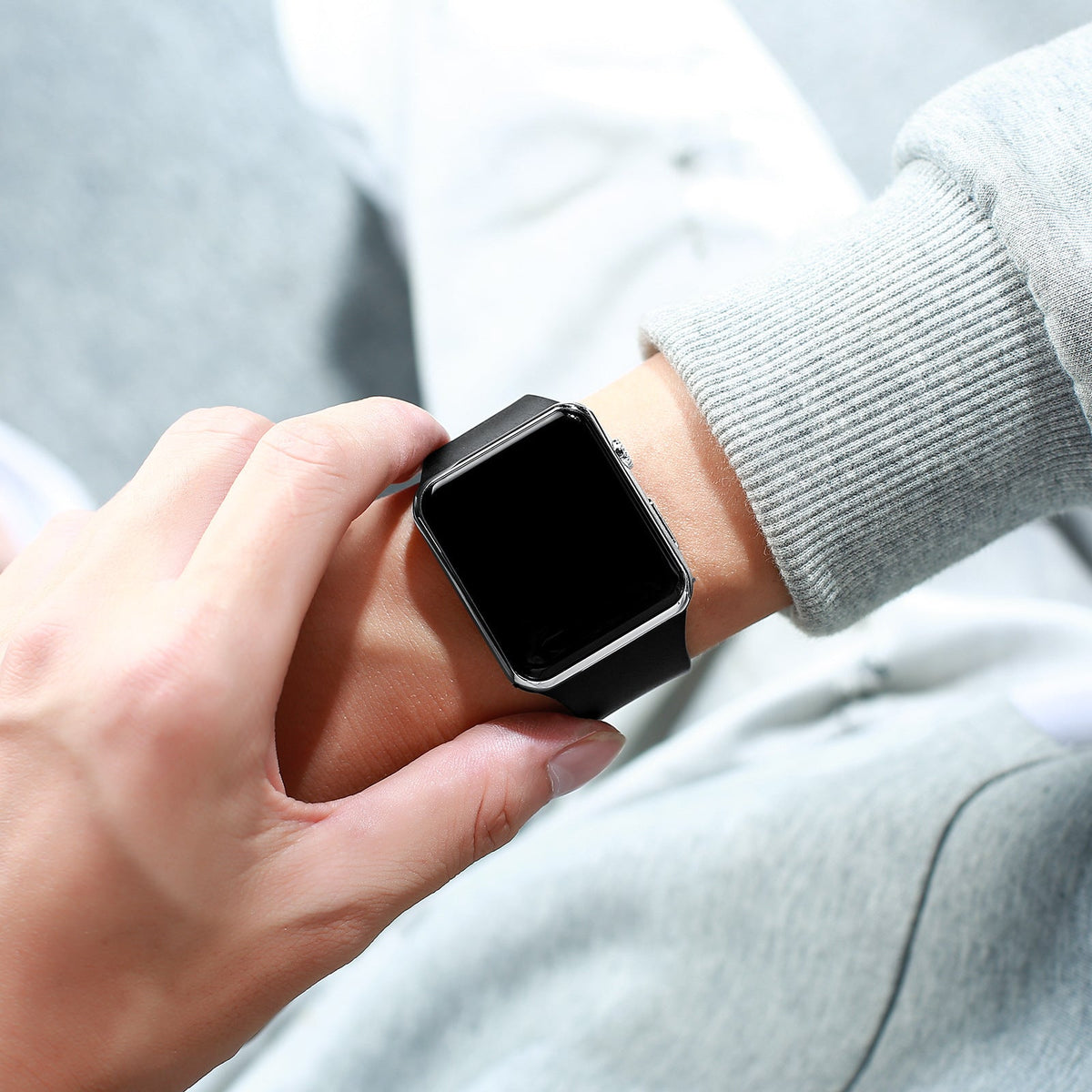 Fashion Square LED Digital Electronic Watch
