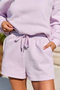 Everyday Ease Purple Fleece Shorts