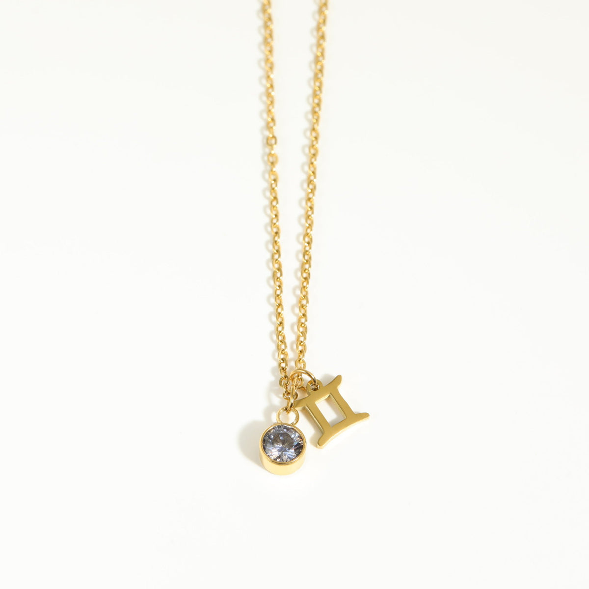 Fashion Zodiac Zodiac 5mm Zircon Pendant Necklace For Women
