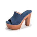 Eilyken Roma Style Platform Heels Women Casual Peep Toe Wooden Sandals