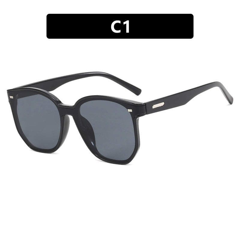 Curved piece retro new sunglasses for women, with a high-end feel, UV resistant sunglasses