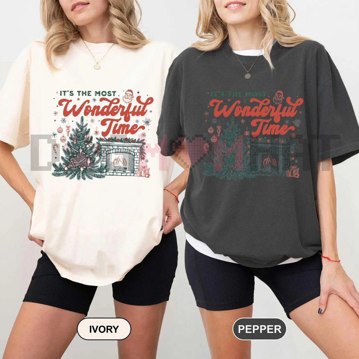 Comfort Colors "It's The Most Wonderful Time" Christmas Shirt – Vintage Christmas Shirt, Retro Holiday Tee
