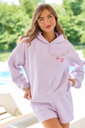 A Reel Catch Purple Graphic Hoodie