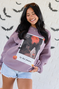 'Tis The Season Halloween Photo Print Dark Purple Graphic Sweatshirt