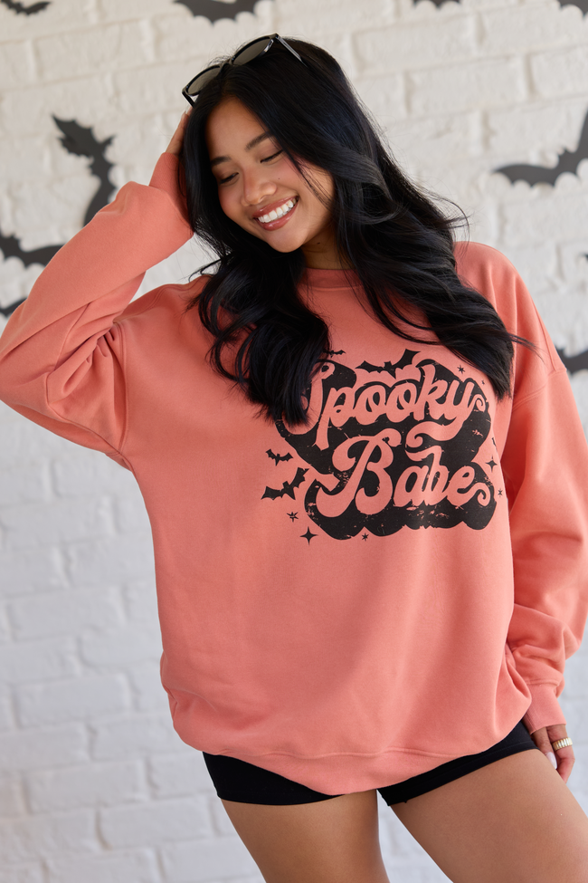 Spooky Babe Light Rust Graphic Sweatshirt