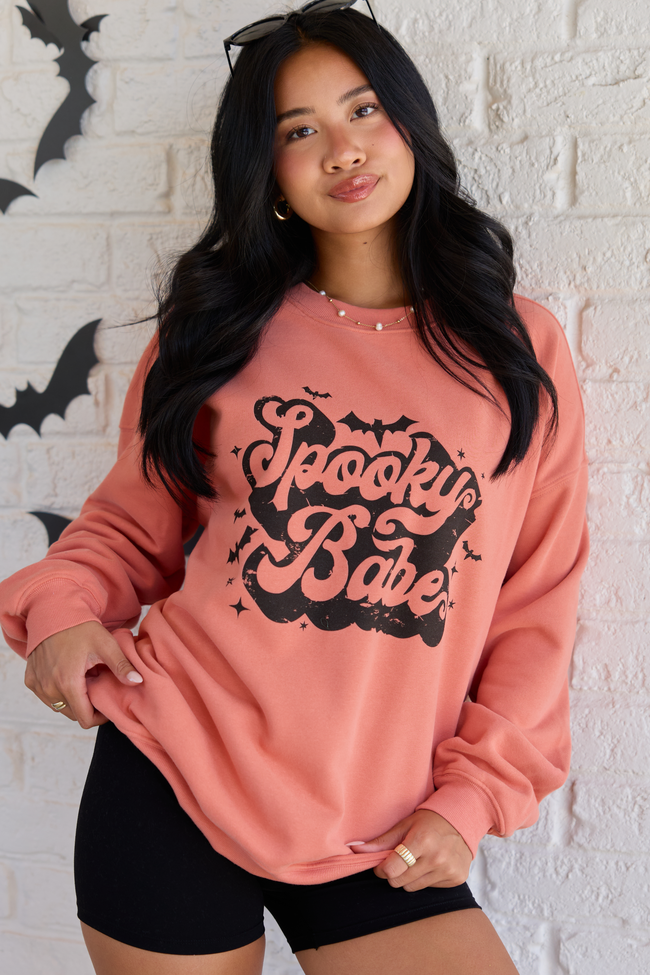 Spooky Babe Light Rust Graphic Sweatshirt