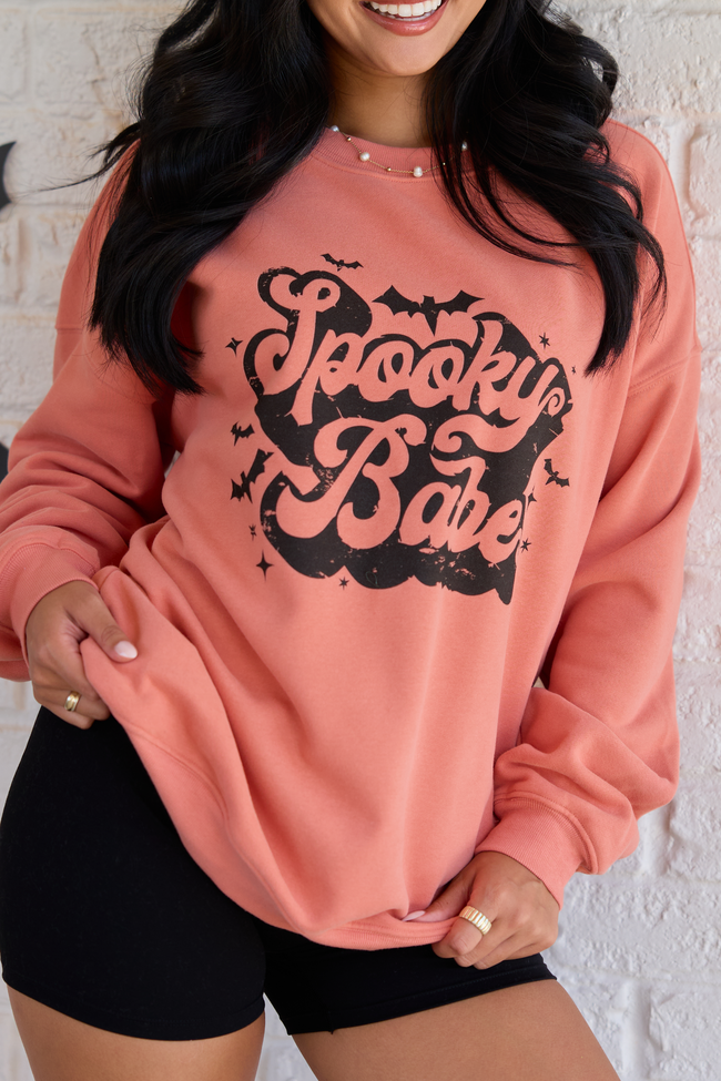 Spooky Babe Light Rust Graphic Sweatshirt