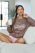 The Homebody Club Mocha Graphic Sweatshirt