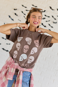 Wild Soul Skull Icons Brown Graphic Tee