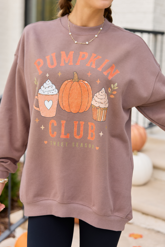 Pumpkin Club Mocha Graphic Sweatshirt