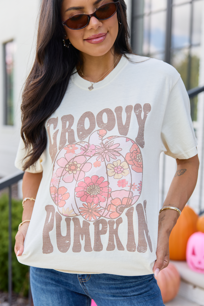 Groovy Pumpkin Ivory Comfort Colors Graphic Tee