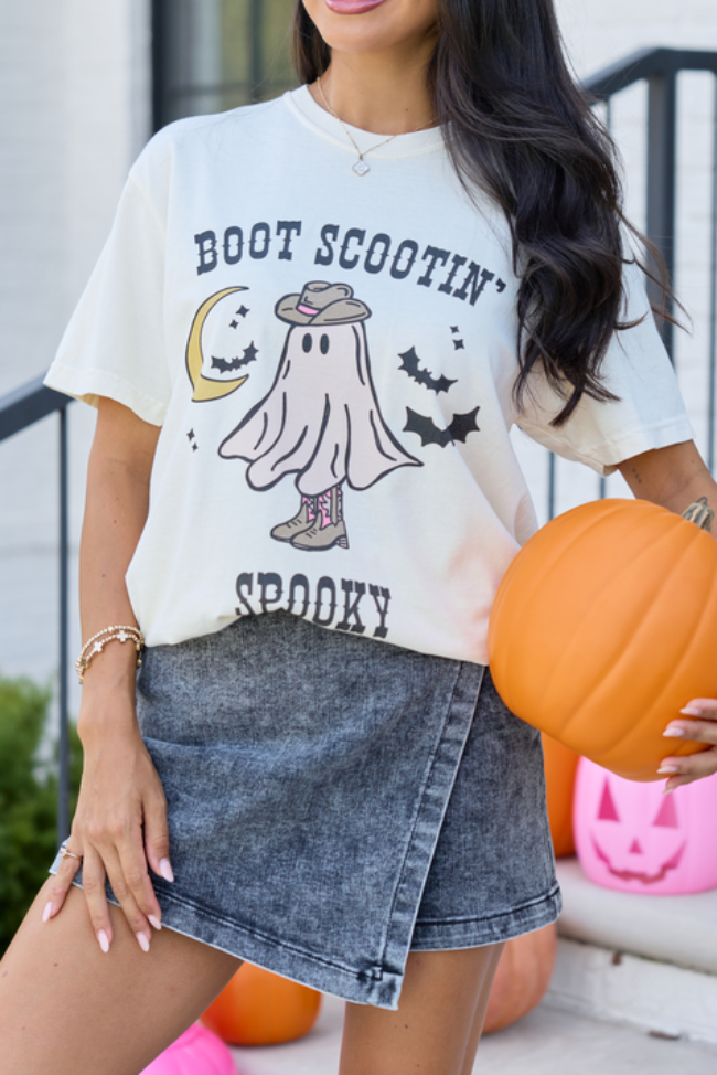 Boot Scootin' Spooky Ivory Graphic Tee