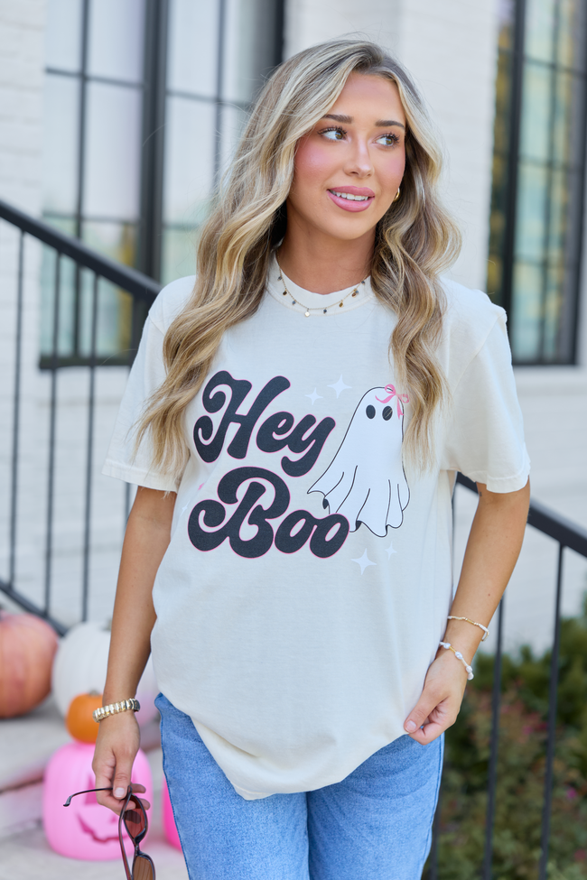 Hey Boo Ivory Graphic Tee