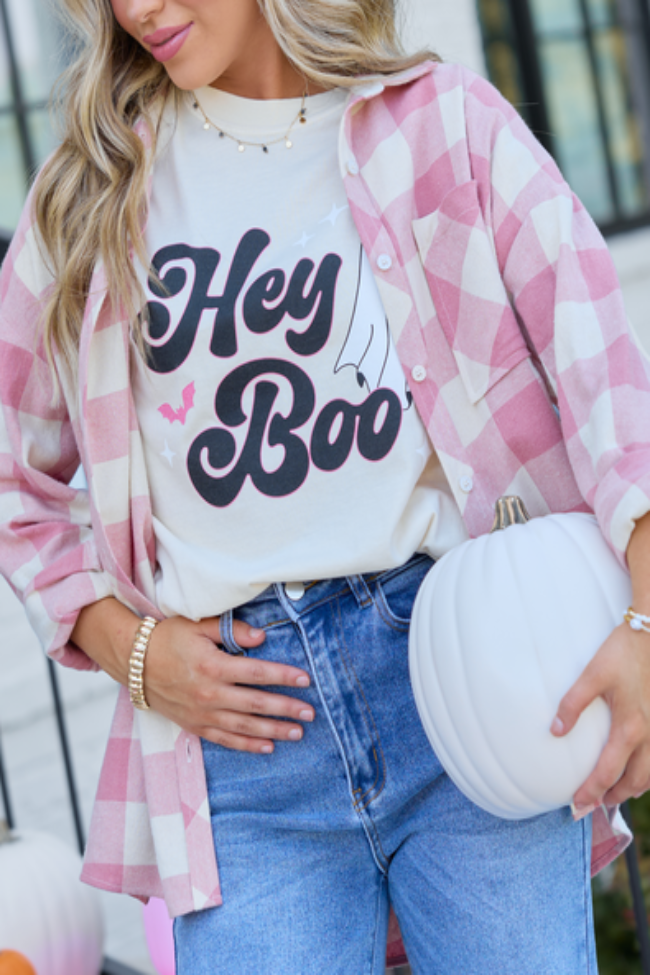 Hey Boo Ivory Graphic Tee