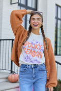 Spooky Season Stripes Ivory Comfort Colors Graphic Tee