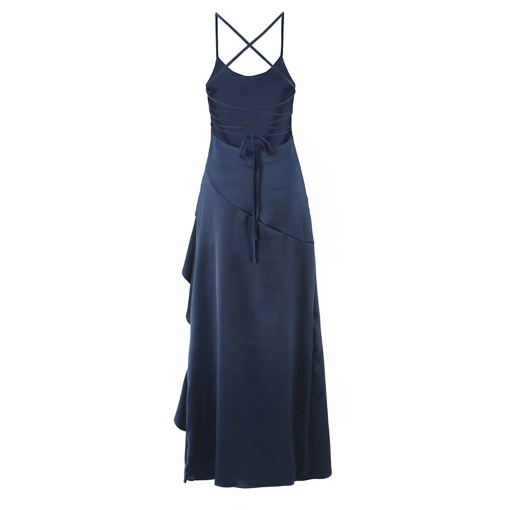 Irregular Asymmetric Slash Neckline Bodycon Dress