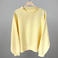 Butter Yellow Oversized Fleece Mockneck