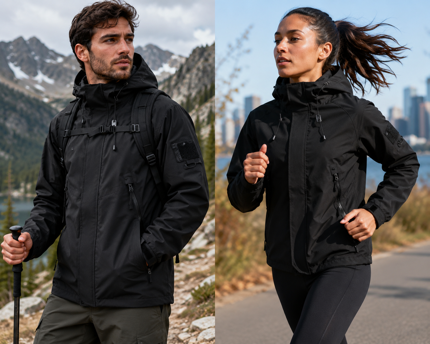 CHRLCK Unisex Waterproof Running Windbreaker