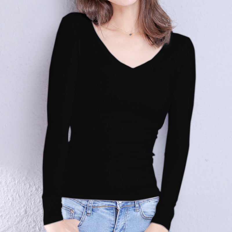 Women's Long Sleeve Cotton T-Shirt