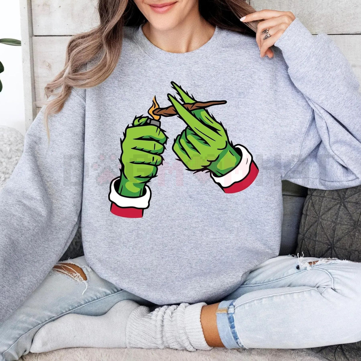Retro Pop Culture 'Deck These Halls' Christmas Sweatshirt – Funny Holiday Party Shirt