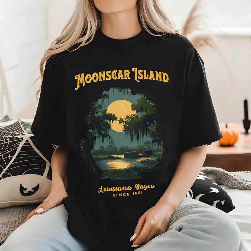 Moonscar Island Halloween Shirt – Retro 90s Cartoon-Inspired Tee, Spooky Nostalgia Gift