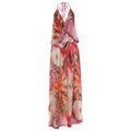 Summer Women Clothing Sexy V neck Halter Backless Split Dress