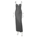 Sexy Suspenders Hollow Out Cutout Polka Dot Printed Dress Women Summer Sexy Dress