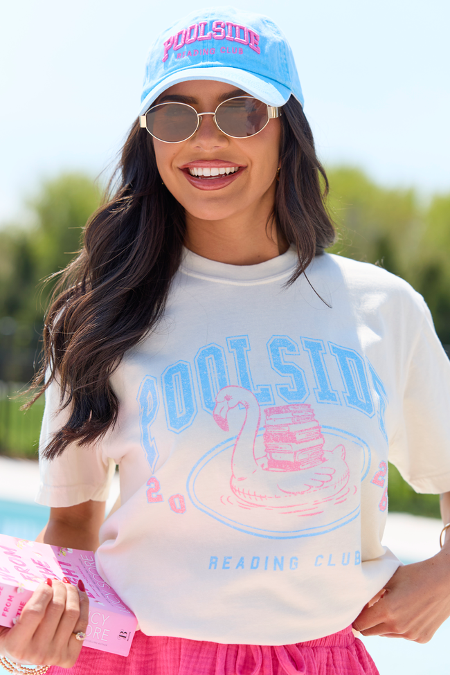 Poolside Reading Club Ivory Comfort Colors Graphic Tee
