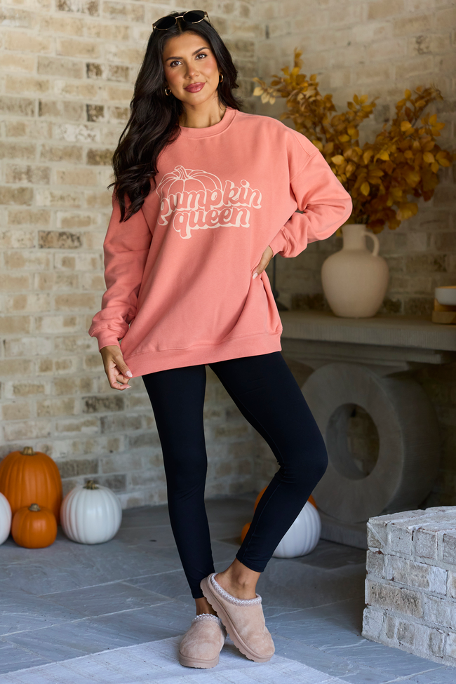 Pumpkin Queen Light Rust Graphic Sweatshirt