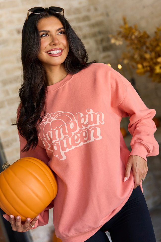 Pumpkin Queen Light Rust Graphic Sweatshirt
