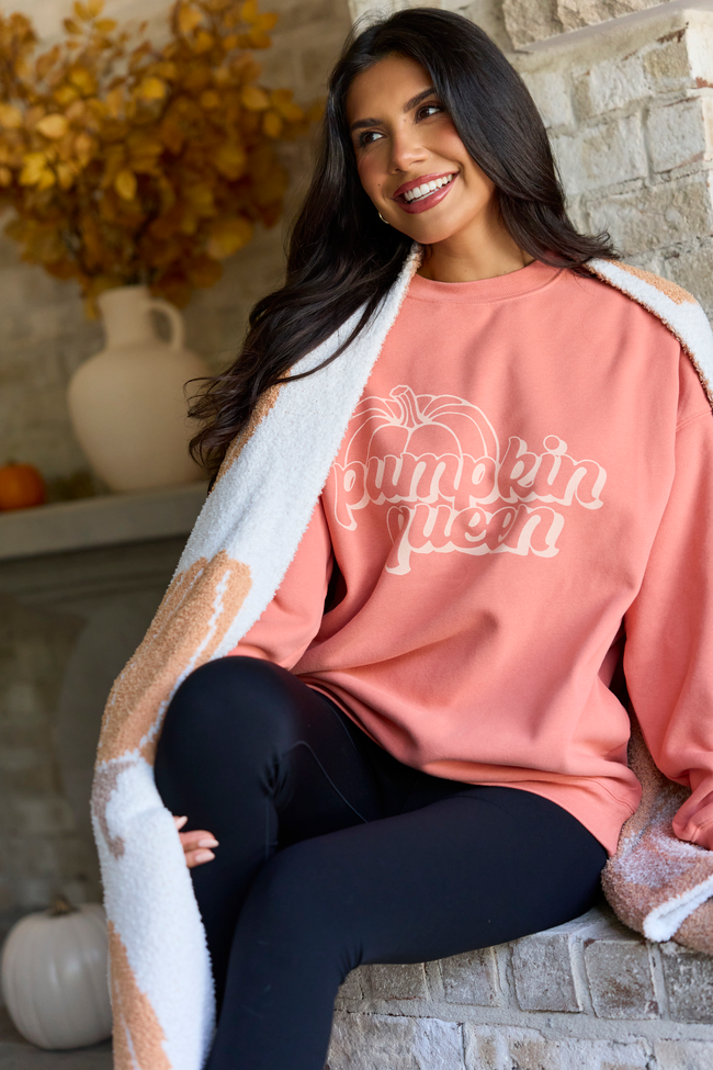 Pumpkin Queen Light Rust Graphic Sweatshirt