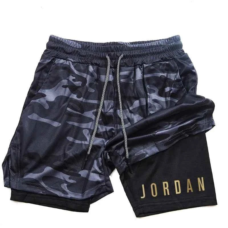 Men's Double-Layer Running Training Shorts