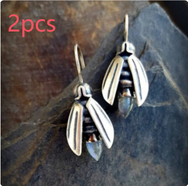 Simple Firefly Moonstone Women's Earrings