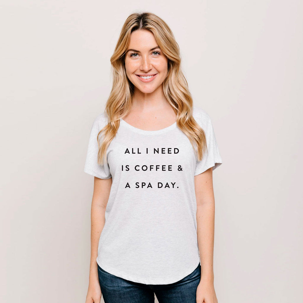 Women's Coffee & Spa Day Graphic Tee