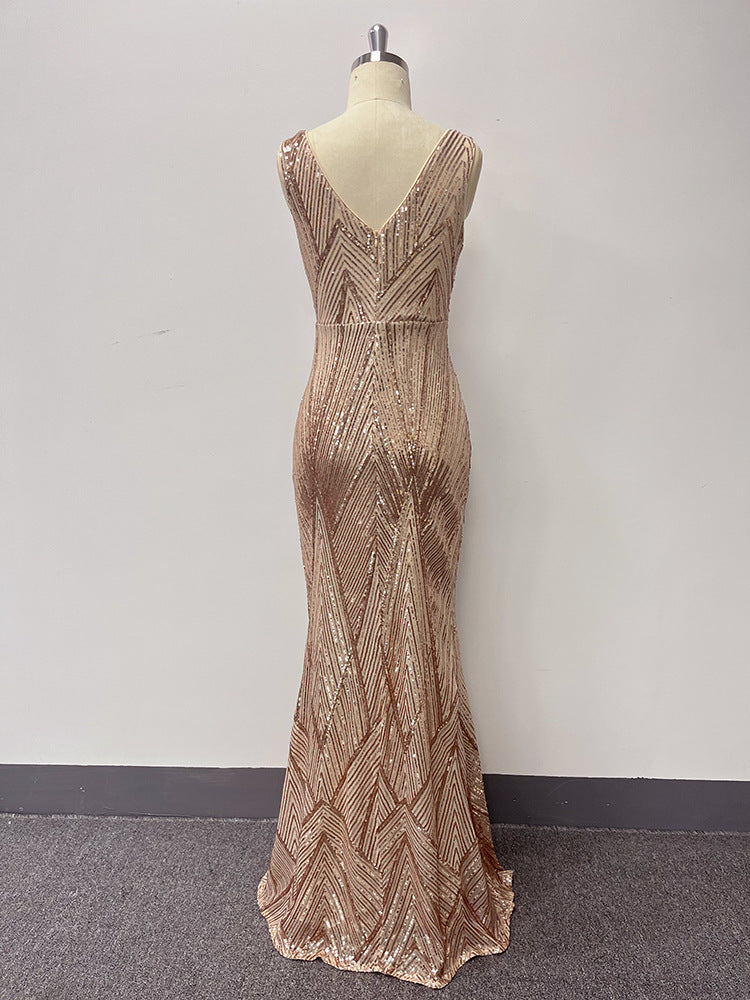 Mermaid Shiny Large Long Style Evening Dress