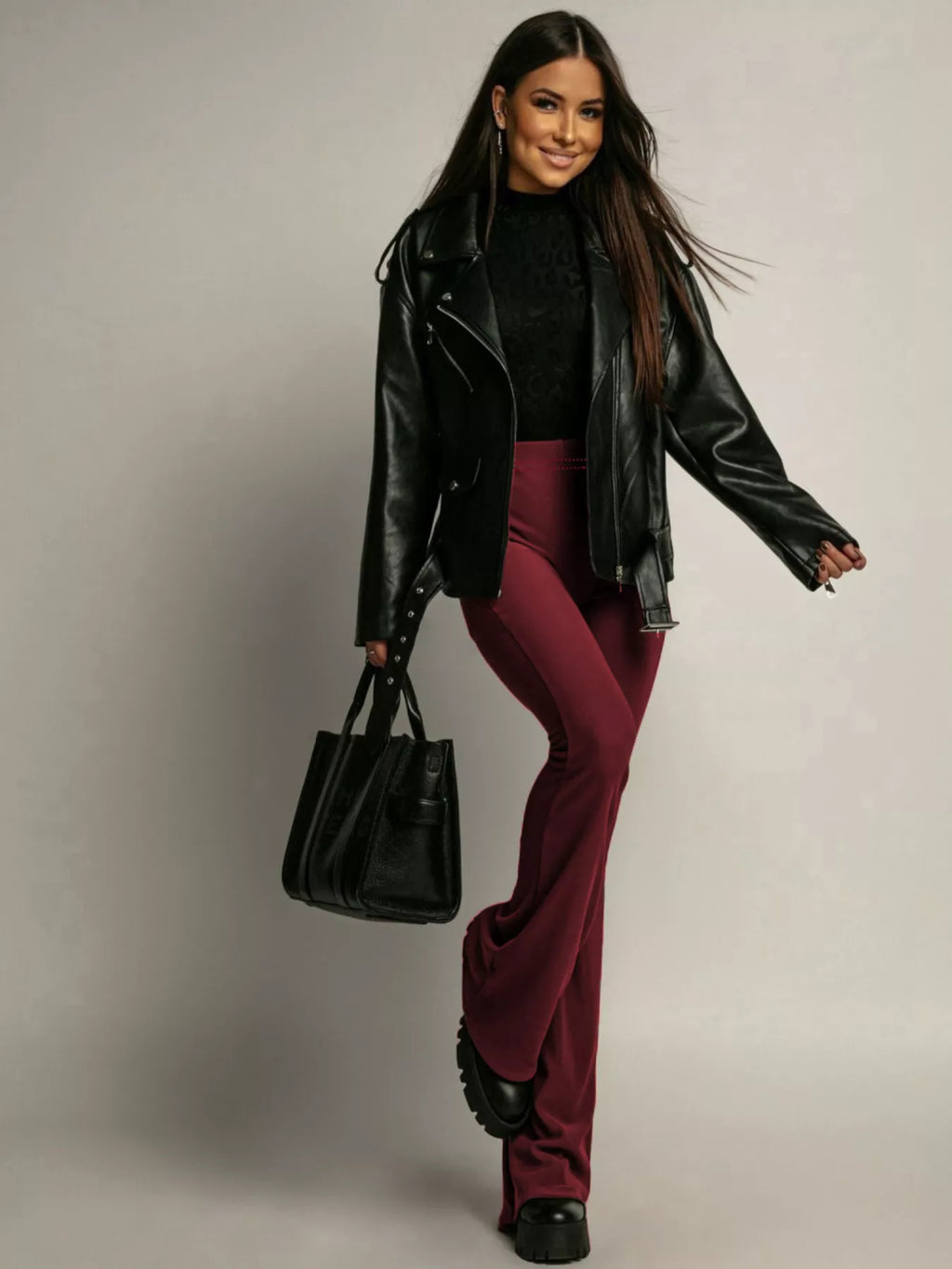 High-Waisted Flared Pants