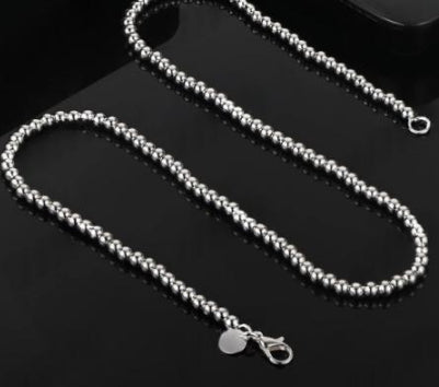 Titanium Steel Round Bead All-Match Pendant