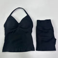 Fashionable Seamless Womens Fitness Shorts Set
