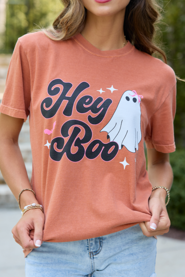 Hey Boo Rust Graphic Tee