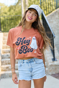 Hey Boo Rust Graphic Tee