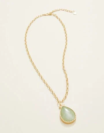 Nara Teardrop Necklace 18" Seafoam