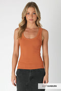 NikiBiki Reversible Ribbed Western Basics Tank Top — Scoop or Crew Neck (Made in USA Best-Seller)